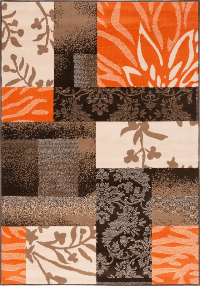 Pergamon Vloerkleed Designer Samba Modern Ruit Oranje