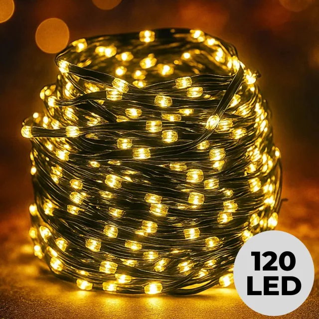Lomera Kerstboomverlichting - Kerstverlichting - Kerstlampjes - Extra Warm Wit - Binnen en Buiten - Flexibel Snoer - Soft Wire - Kerstverlichting - 120 LED Lampjes - 9 Meter Lengte - Ip44 - Decoratieve Verlichting