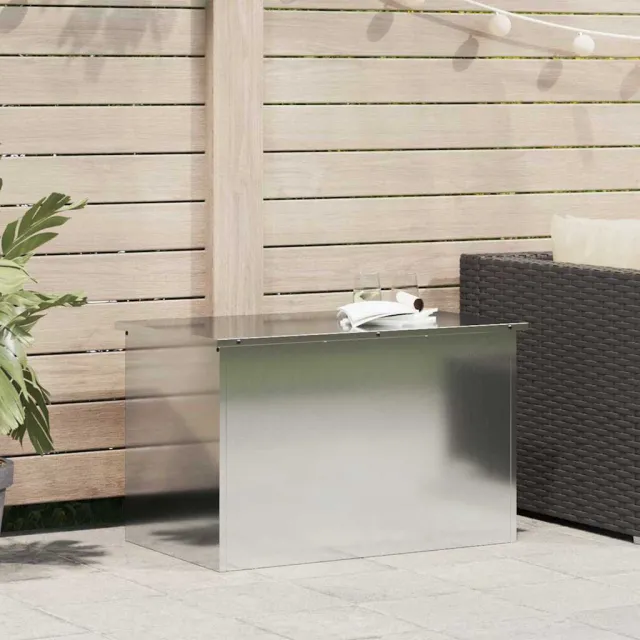 vidaXL Tuinkussenopbergdoos Gegalvaniseerd staal 80 x 50,5 x 50 cm zilver