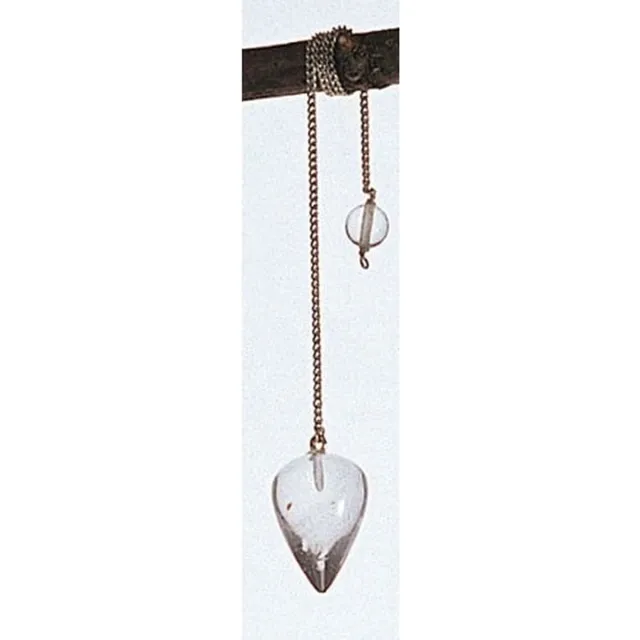 BERK Pendel bergkristal met schakel ketting Zwart