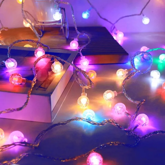 Daity 10 meter Lichtsnoer - waterdichte lichtsnoer - kerstversiering - binnen- en buitendecoraties voor slaapkamers en tuinfeesten - Geen batterijen inbegrepen (Veelkleurig)