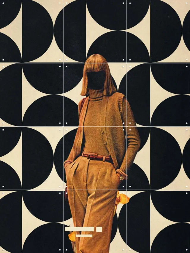 IXXI 1978, Frank Moth - 60 x 80 cm - Grote wanddecoratie en posters - Collage, Geometrische Kunst, Grafisch Ontwerp, Vintage, Fotografie, Slaapkamer Zwart en wit / Zwart