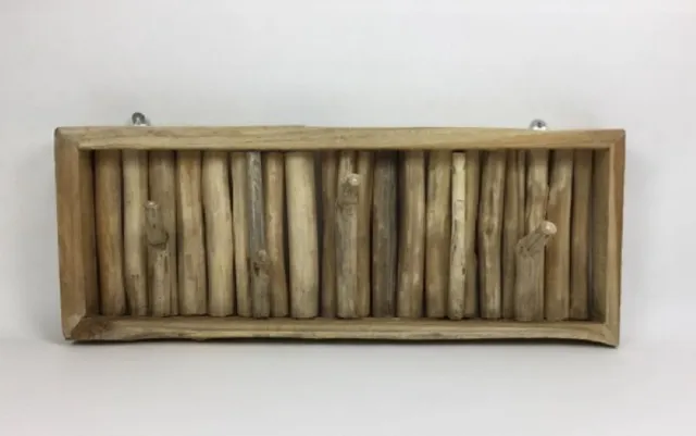 CottonCounts Stoere kapstok van hout en takken Houtkleur