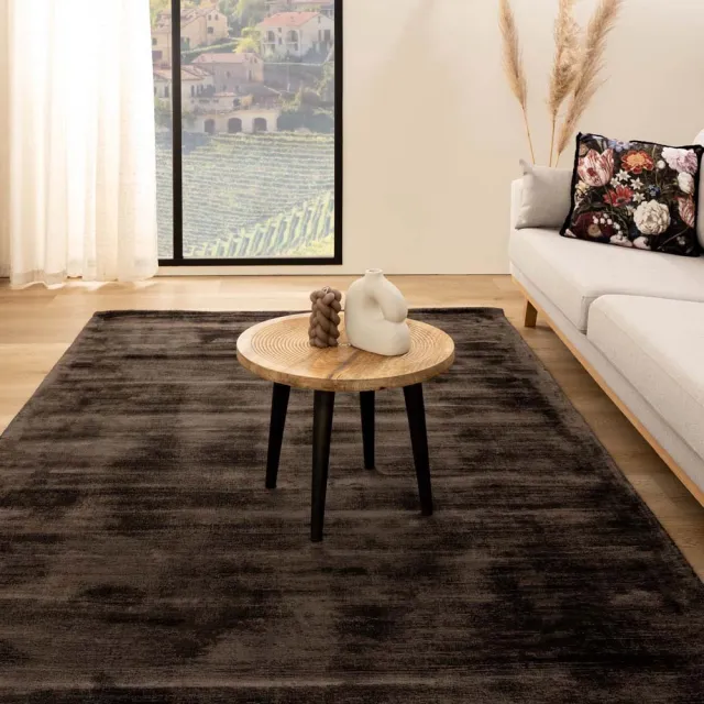 Paon Brillant Viscose vloerkleed - Glamour donkerbruin 250x340