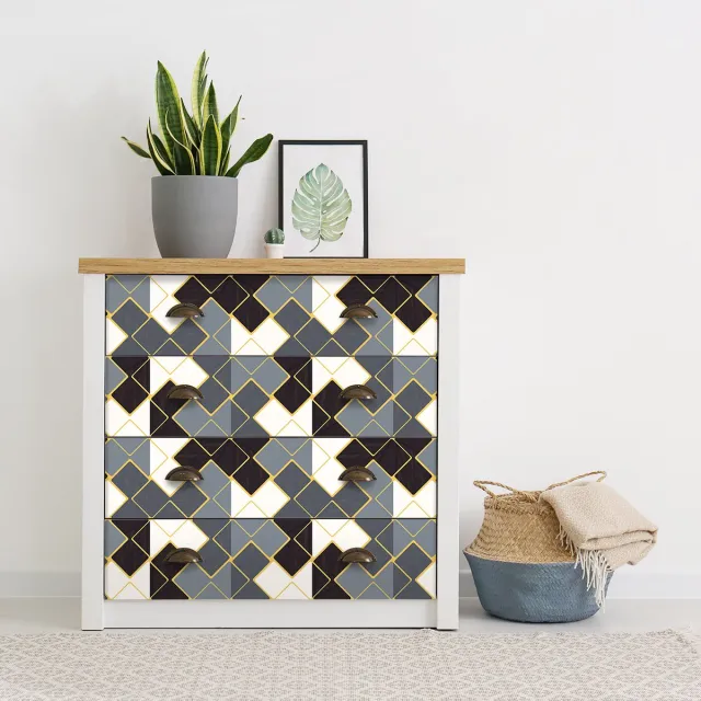 Ambiance Sticker Scandinavische meubelsticker nek 60 x 90 cm Multi color