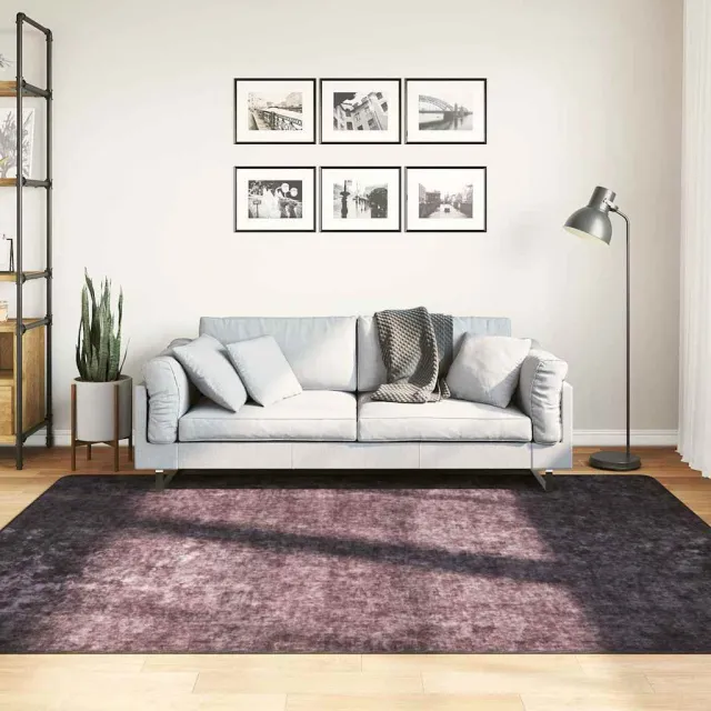 vidaXL Vloerkleed wasbaar 160x230 cm antracietkleurig, foto 2