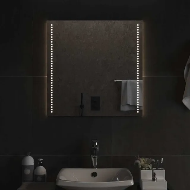 vidaXL Badkamerspiegel LED 60x60 cm Transparent