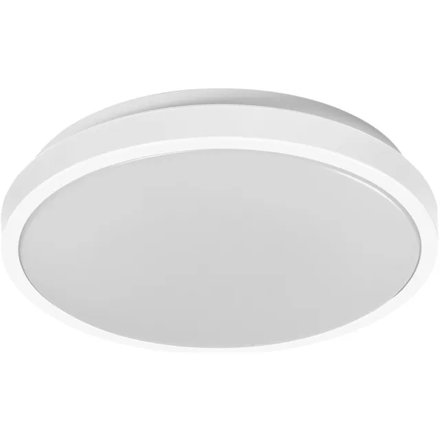 Osram ORBIS LONDON LED plafondlamp 280mm, wit, 16W, 2000lm, warm witte lichtkleur, zeer homogene lichtverdeling, long life, niet vervangbare LED module, rond, IP20, 3000K.