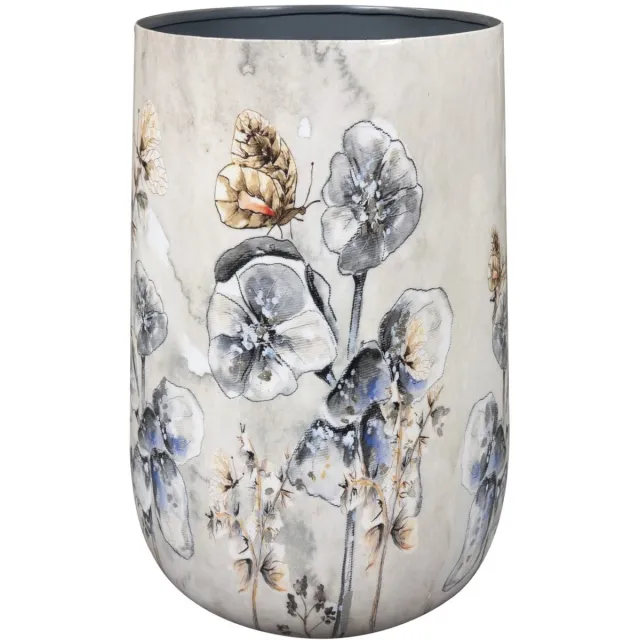 TS Collection Vaas Designed by Lammie - Moonlight meadow - 20x29 - Metaal & Epoxy - Exclusieve woonitems voor binnen - Handgemaakt - Unieke print - Designed by Lammie
