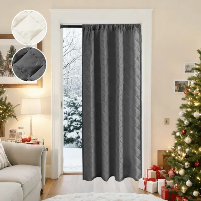 MUPOO Isolerende Thermische Gordijnen Kant en Klaar 280gsm met Plooiband-Verduisterend 60%-6-in-1 Ophanging-Gewatteerde Zware Stof-Thermisch Isolerend-UV&Lichtdempend-Gratis Tieback-Voor Slaapkamer&Woonkamer-Grijs-140x220cm Grijs-1 stuck