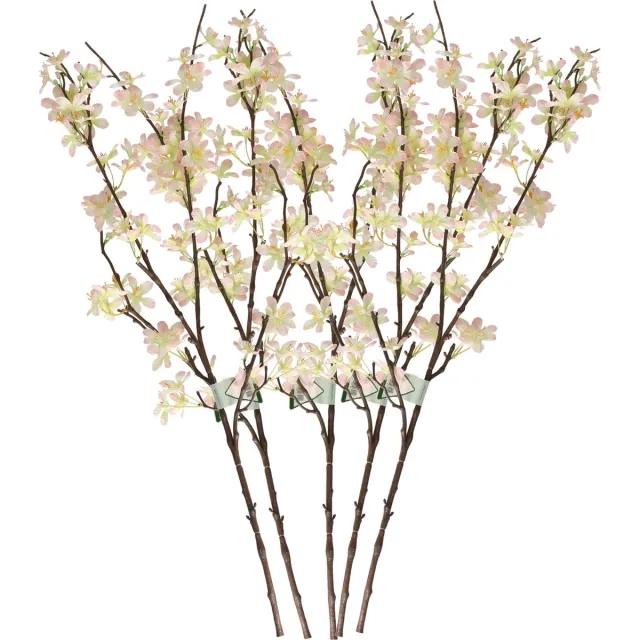 Bellatio Flowers & Plants Roze appelbloesem kunstbloem/tak met 57 bloemetjes 84 cm - 7x - Nepbloemen - Kunstbloemen