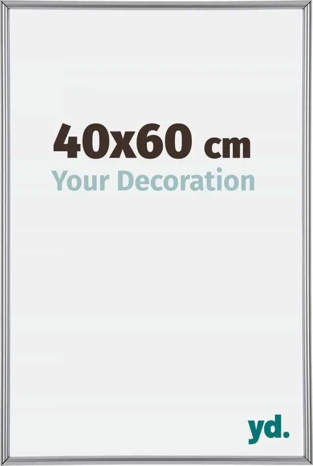 yd. Your Decoration - Fotolijst 40x60 cm - Kunststof - Zilver Hoogglans - Annecy