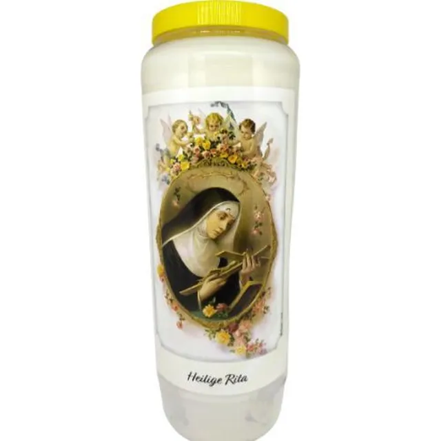 noveenkaars Heilige Rita - Noveenkaars - 9 dagen brander (5 stuks) Wit