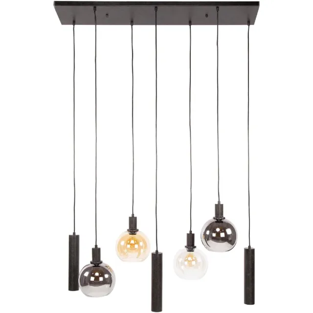 Nest of Nora Hanglamp Siva - 7-lichts - Zwart