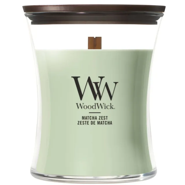 WoodWick geurkaars Matcha Zest - Medium