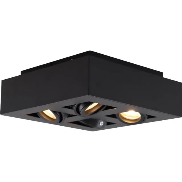 Olucia AKIRA - Opbouw Downlight - Zwart - Vorm: Vierkant
