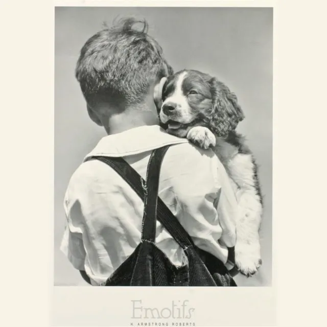 Catch Projecten Poster - Puppy Love - H. Armstrong Roberts - Zwart/Wit - Fotografie - Jaren 80