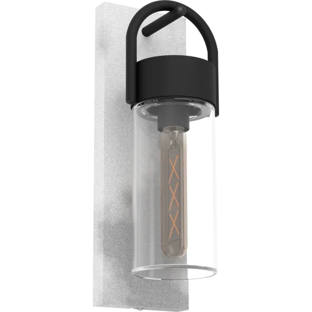 Eglo Carraro Wandlamp Buiten - E27 - 38 cm - Grijs/Zwart