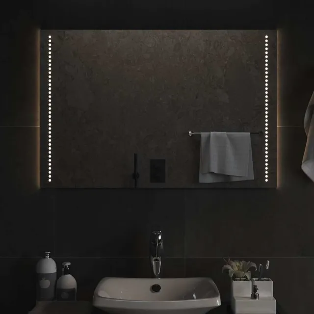 vidaXL Badkamerspiegel LED 90x60 cm Transparent