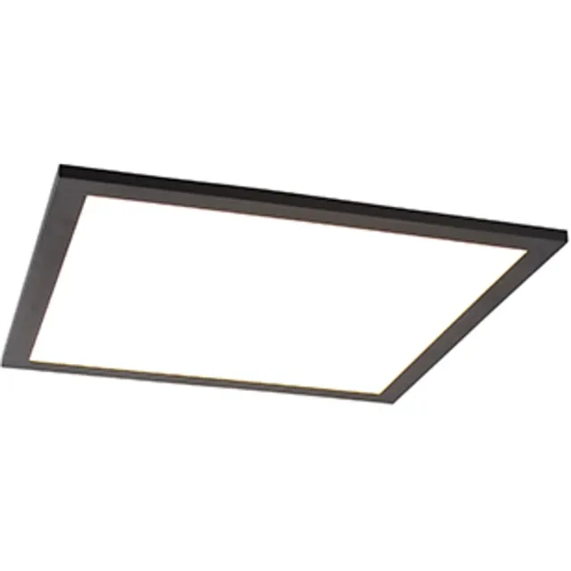 QAZQA liv - Moderne Dimbare LED paneel | Plafondlamp met Dimmer - 1 lichts - L 400 mm - Zwart - Woonkamer | Slaapkamer | Keuken Zwart LED