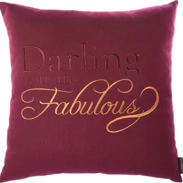 Riverdale Fab - Kussen - 45x45cm - burgundy rood