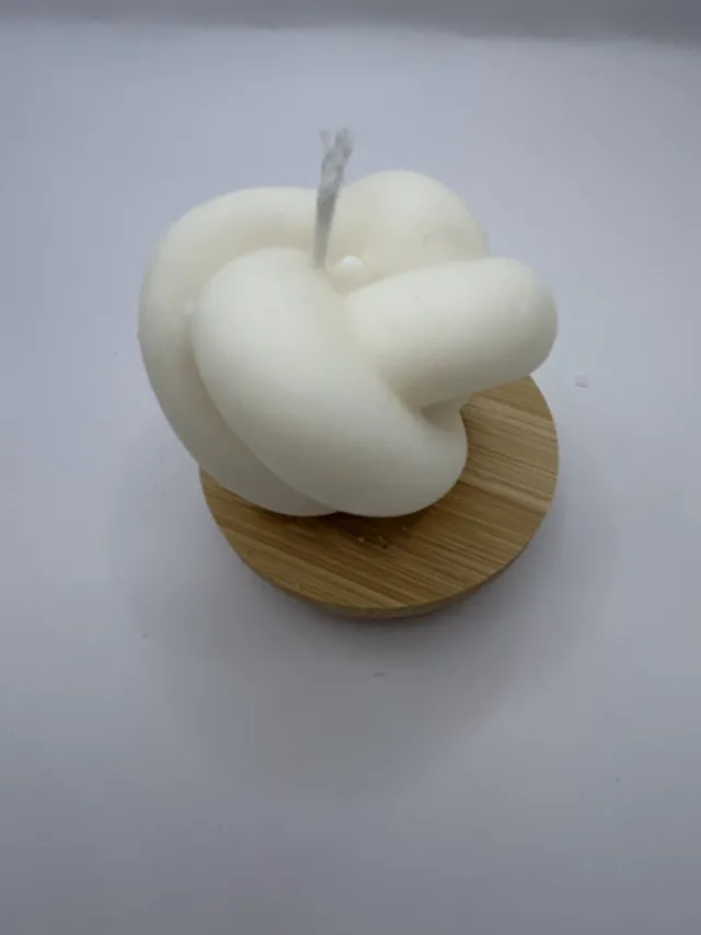 Lovely Elegance Handgemaakte Kaars Knoop 2 stuks - Wit - Duurzaam