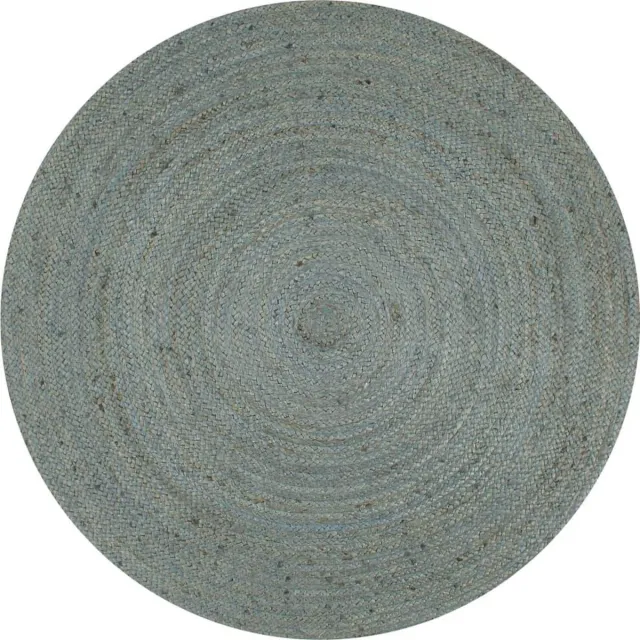 vidaXL Vloerkleed - handgemaakt - rond - 150 - cm - jute - olijfgroen