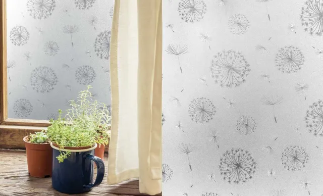 Patifix Kleeffolie- paardenbloem- Patifix 45 cm x 200 cm- anti inkijk neutraal