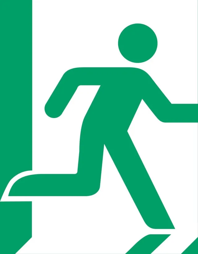 tarifold PICTOGRAM TARIFOLD NOODUITGANG RECHTS 200X200MM Groen
