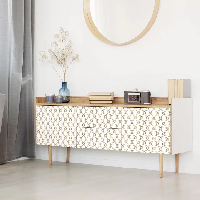 Ambiance Sticker Sticker met Scandinavisch meubeldesign, Konstantin Design, 60 x 90 cm Multi color
