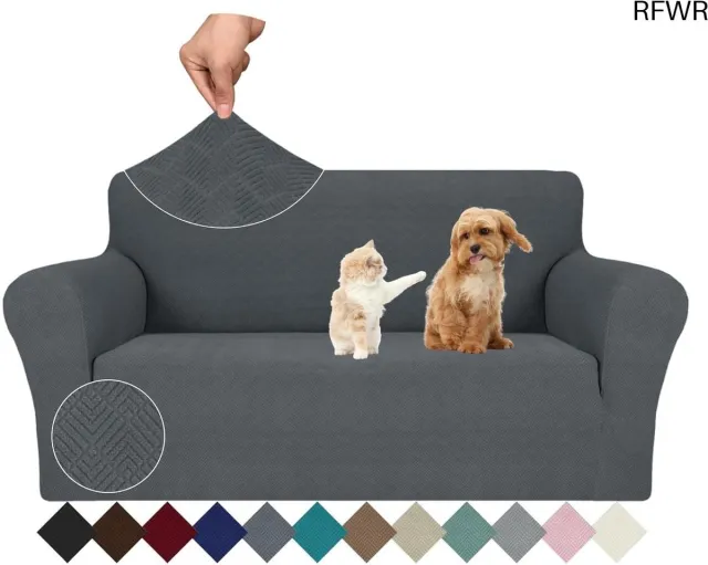 RFWR Universele 2 Zits Bankhoes - Elastische Antislip Bescherming voor Sofa
