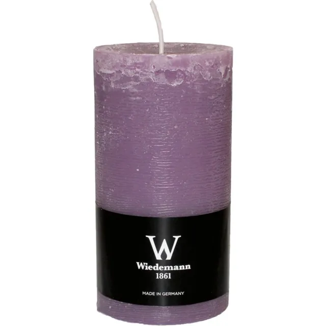 Wiedemann Marble Rustik stompkaars mauve, doorgekleurd, Ø 68 x 130 mm Paars