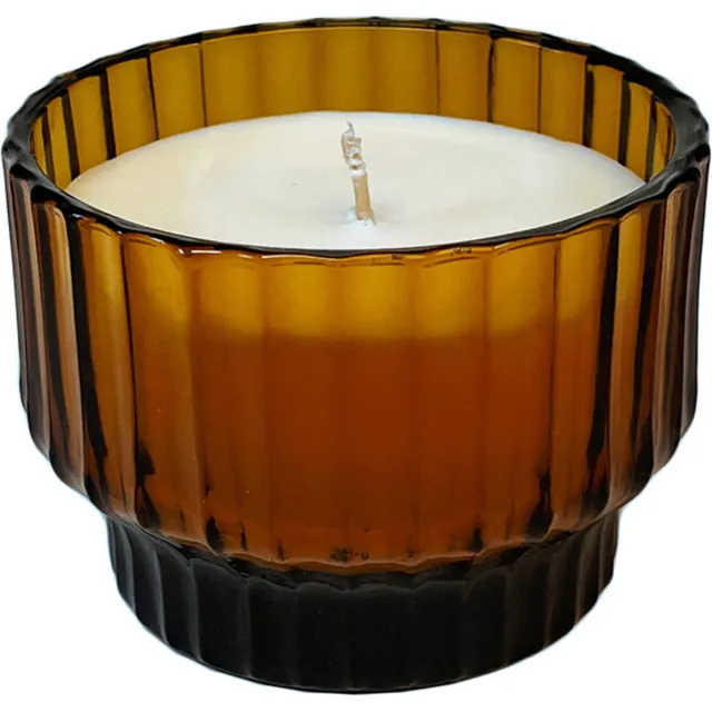 XLBoom Volta Small "Sunday Touch" Geurkaars - in Glas - 30 branduren - Amber - Ø9,5 cm