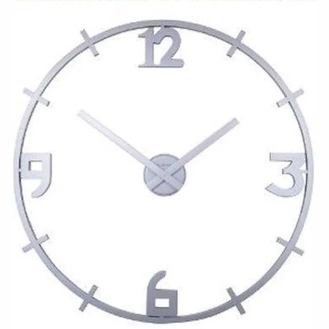 NeXtime klok Louis kunstof 80 cm zilver zilvergrijs
