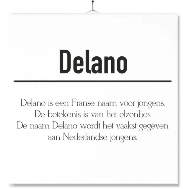MC Living Tegel Met Opdruk | Betekenis | Kado | Cadeau | Met Naam - Delano Multi-Color