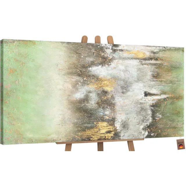 YS Canvas schilderij groot handgeschilderd stille haven II haven maritiem – YS-Art Gallery – Luxe wanddecoratie voor woonkamer – Modern schilderij voor slaapkamer en hal Without Floater Frame
