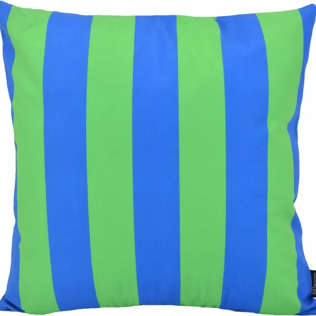 Gek op Kussens! Streep Blauw/Groen Kussenhoes | 45 x 45 cm | Katoen/Polyester