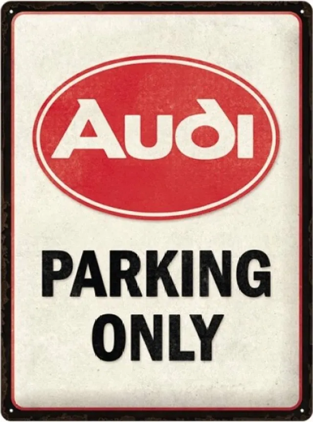 Nostalgic Art Merchandising Wandbord - Audi - Parking Only meerkleurig