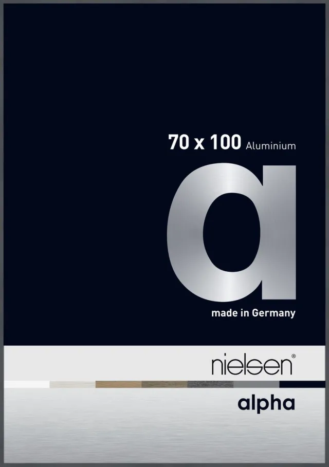 Nielsen Alpha Aluminium Wissellijst Glossy Dark Grey 70x100cm Donkergrijs-glanzend
