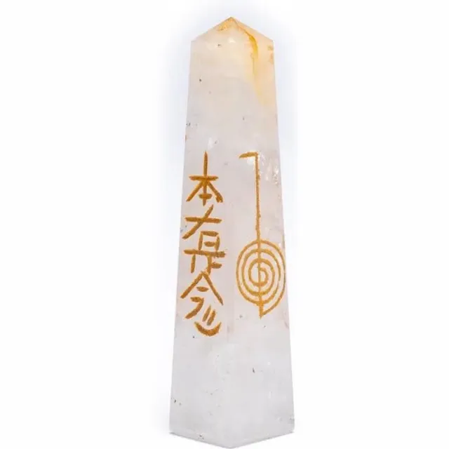 Phoenix Bergkristal reiki obelisk Meerkleurig
