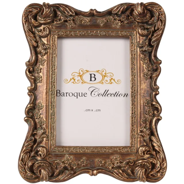 Baroque Fotolijst - Fotolijst 10 x 15 cm - Goud - Resin - 23.5x19x2.5 - Polyresin