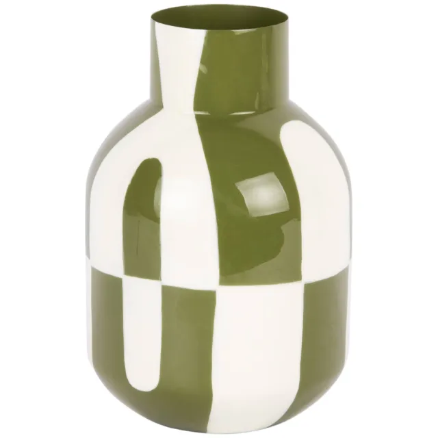 Present Time vaas Dublin Circles 16x5x25 cm - luxegroen/wit luxegroen, wit