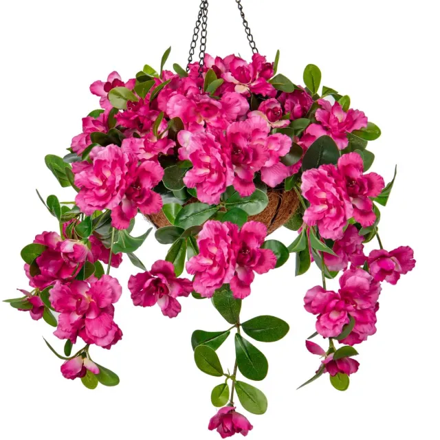 Unyqoos ® Realistisch Uitziende Hangende Kunstplanten Met Bloemrijke Details Voor Interieurdecoratie roze