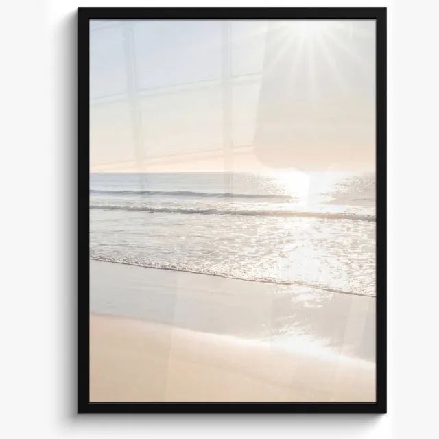 FrameYourWall Poster in lijst - Fotolijst 50x70 cm - Posters - Zee - Zon - Zand - Posterlijst zwart - Decoratie - Wanddecoratie woonkamer - Muurdecoratie slaapkamer