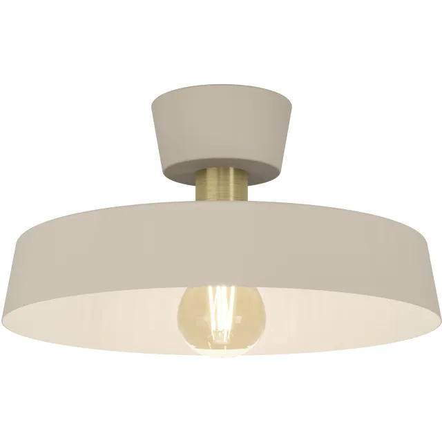 EGLO Valdiola Plafondlamp - E27 - Ø 36 cm - Zandkleur/Beige/Goud