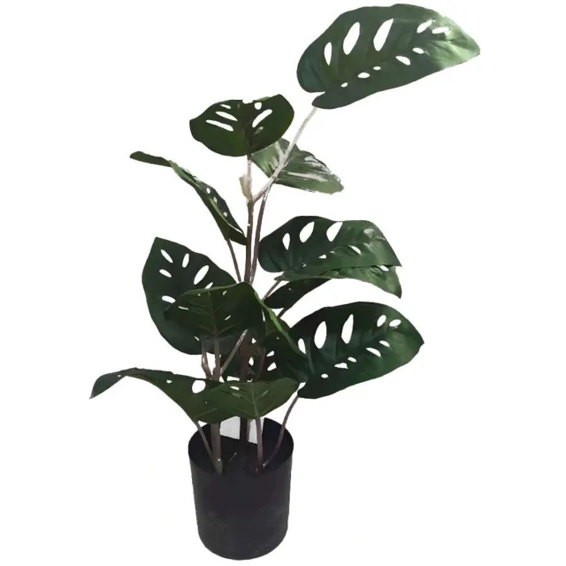 Buitengewoon Boet Monstera monkey mask 47 cm kunstplant Buitengewoon de Boet groen