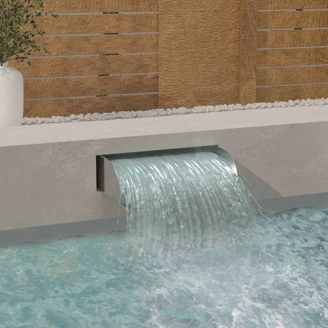 vidaXL Waterval 60x34x14 cm roestvrij staal 304 Zilver