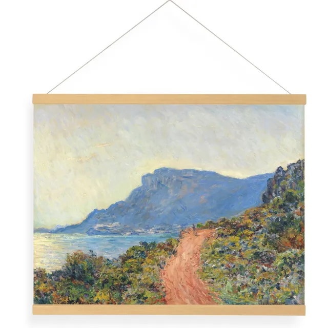 Art for the Home Hangende Poster Monet The Red Road - Bomen - 60x80cm - Multikleur