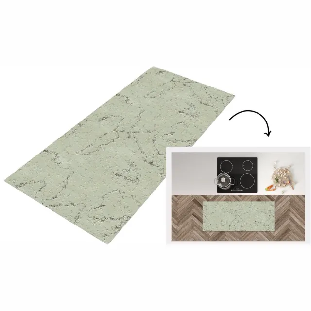 KitchenYeah Keukenloper 120x50 cm - Keukenmat vinyl Steen - Industrieel - Patronen - Keukenmatten loper - Keuken vloerkleed tapijt