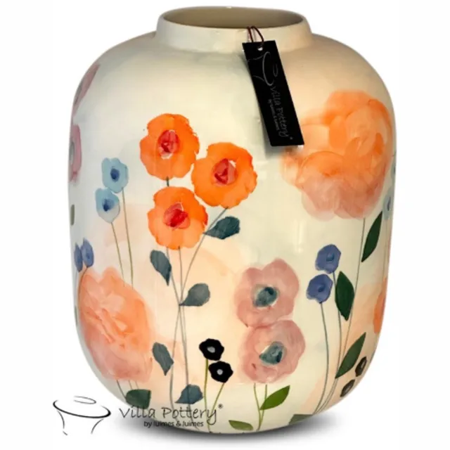 Villa Pottery Vaas - Villa Pottery - Decoratie - Woondecoratie - Keramiek - Lillibet 7 MIX Flowers Roze